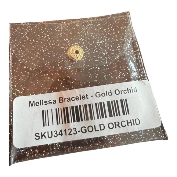 Melania Clara Melissa Yellow and gold daisy and Orchid chain bracelet NEW (2) - Picture 16 of 16